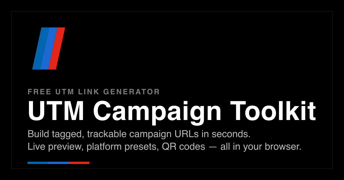 Campaign URL Builder — Free UTM Tool for GA4, Google Ads & Meta